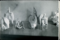 maquettes 1963  Group of maquettes for sculpture, London 1963